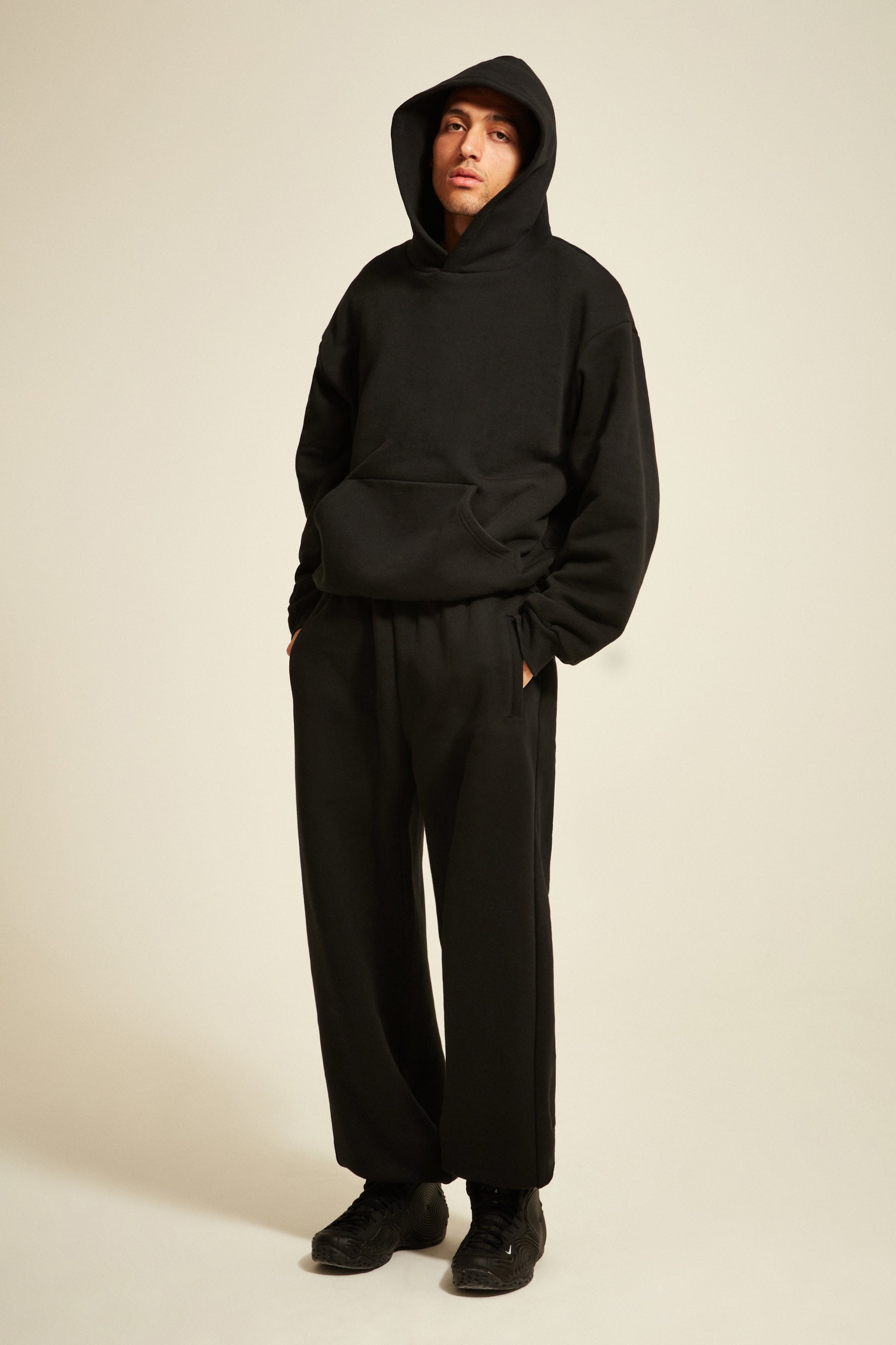 001 Double Layer Hooded Sweater