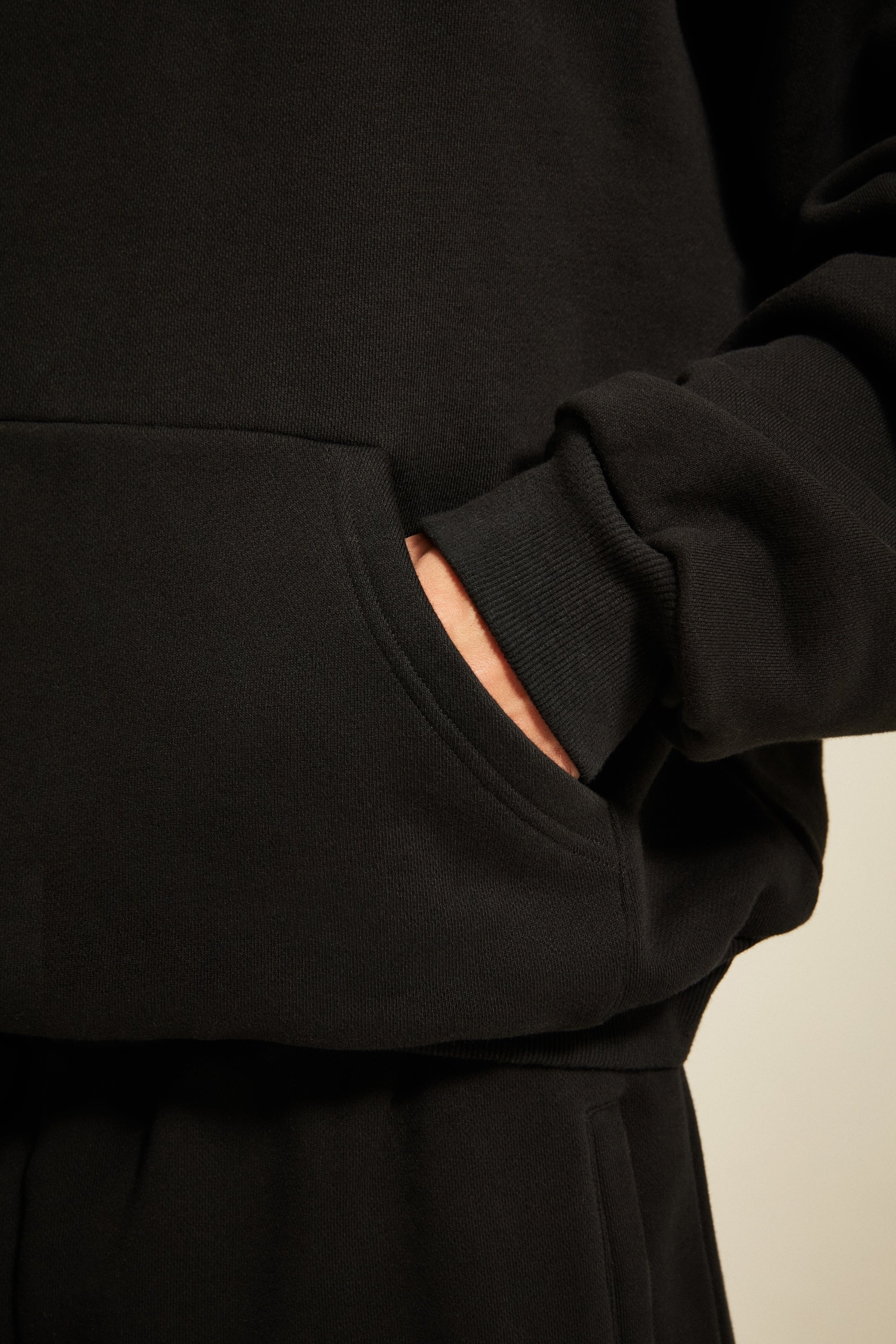 001 Double Layer Hooded Sweater