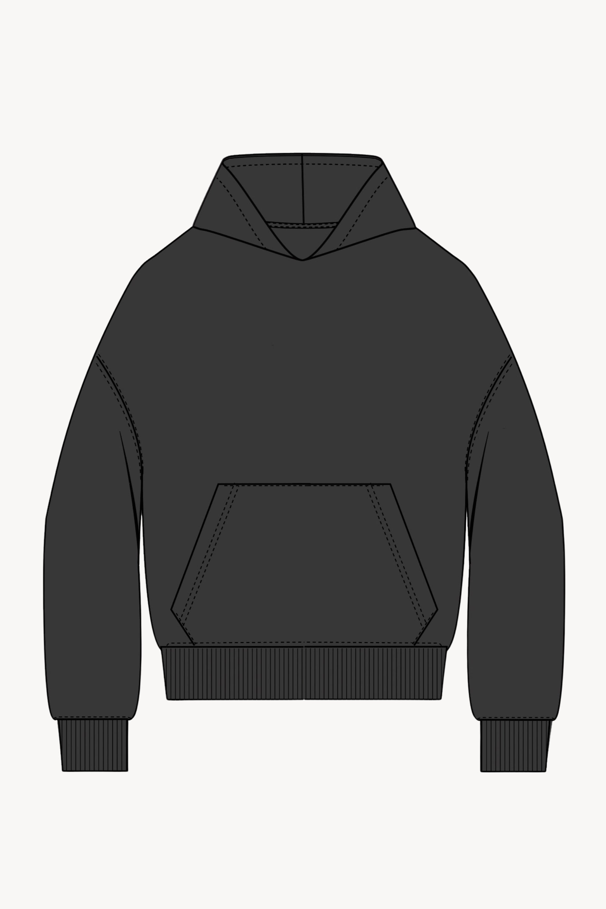 001 Double Layer Hooded Sweater