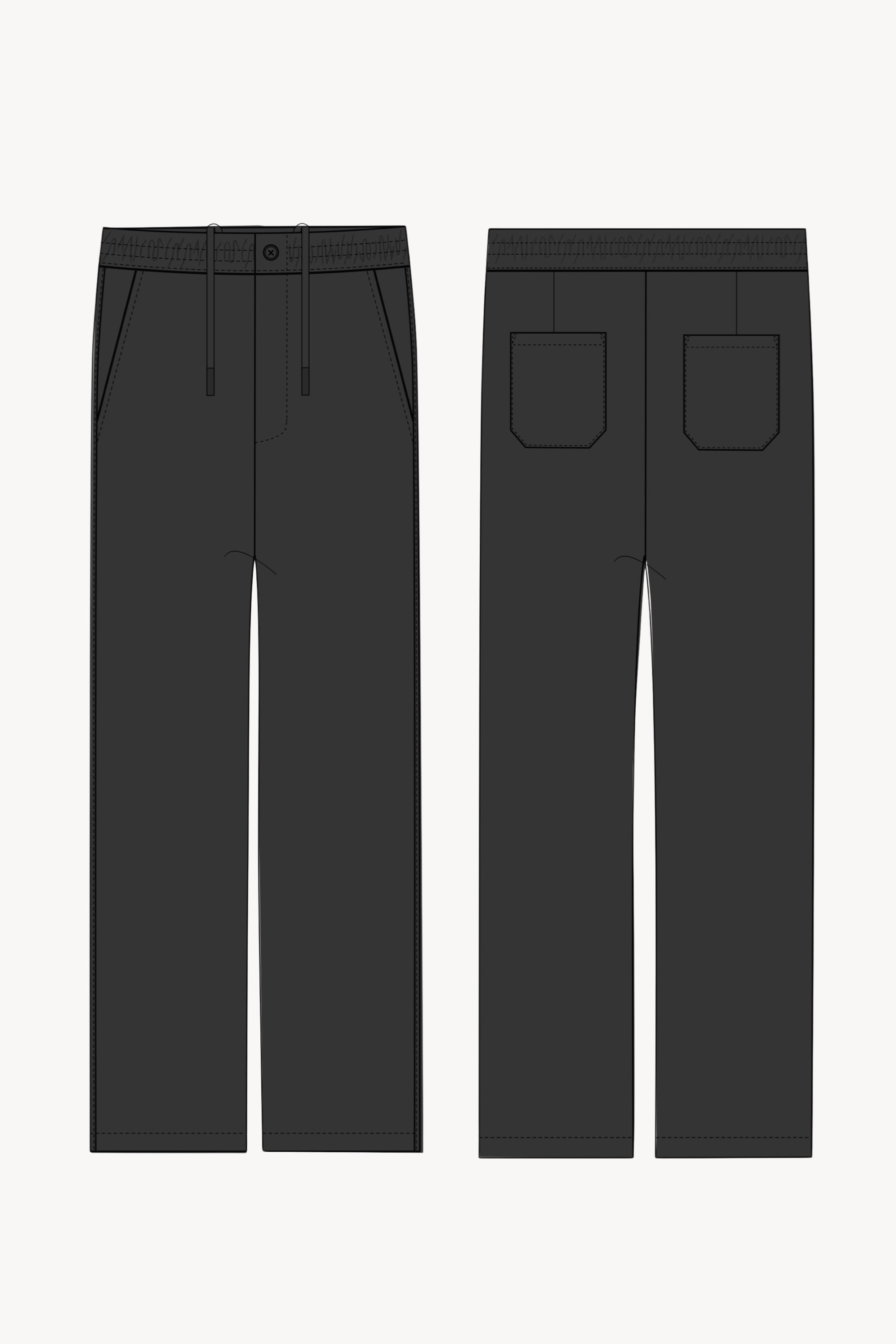 001 Relaxed Straight-Leg Trousers